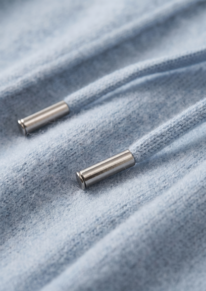 Pure Extra-Fine Merino Wool Light Blue Luzzo Set | Auremmont