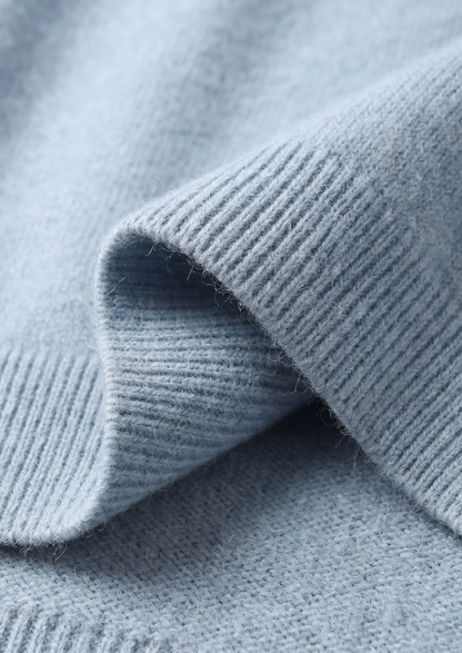 Pure Extra-Fine Merino Wool Light Blue Luzzo Set | Auremmont