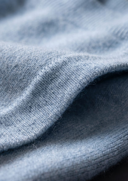 Pure Extra-Fine Merino Wool Light Blue Luzzo Set | Auremmont