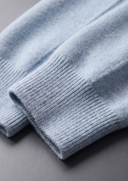Pure Extra-Fine Merino Wool Light Blue Luzzo Set | Auremmont