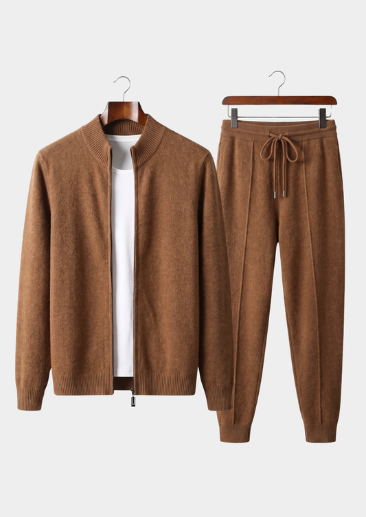 Pure Extra-Fine Merino Wool Caramel Luzzo Set | Auremmont