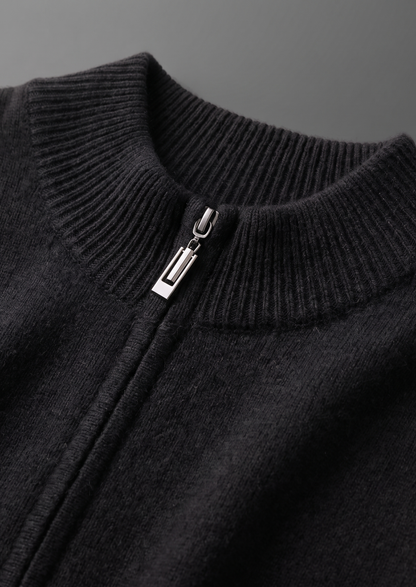 Pure Extra-Fine Merino Wool Black Luzzo Set | Auremmont