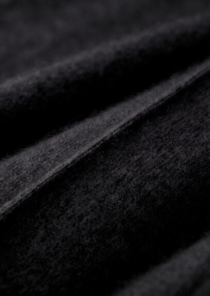 Pure Extra-Fine Merino Wool Black Luzzo Set | Auremmont