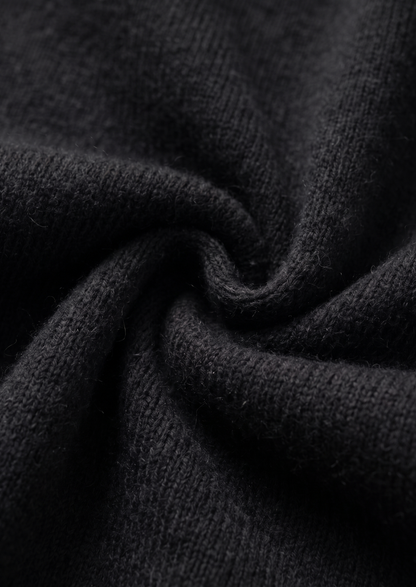Pure Extra-Fine Merino Wool Black Luzzo Set | Auremmont