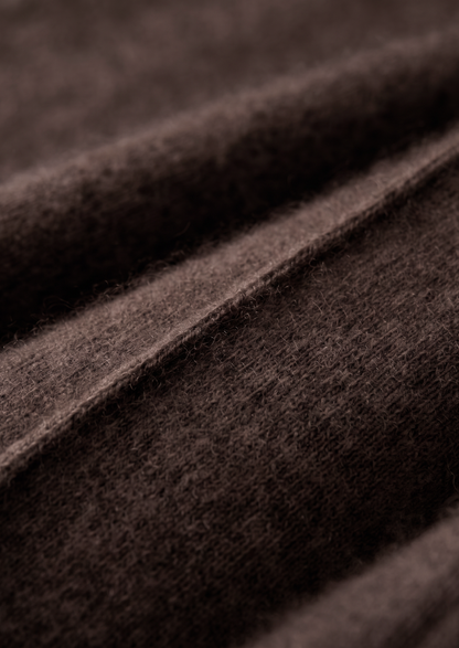 Pure Extra-Fine Merino Wool Dark Brown Luzzo Set | Auremmont