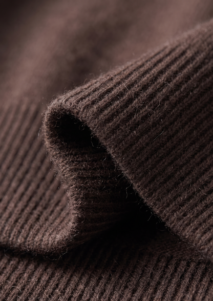 Pure Extra-Fine Merino Wool Dark Brown Luzzo Set | Auremmont
