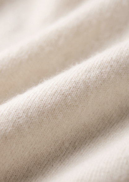 Pure Extra-Fine Merino Wool Cream White Luzzo Set | Auremmont