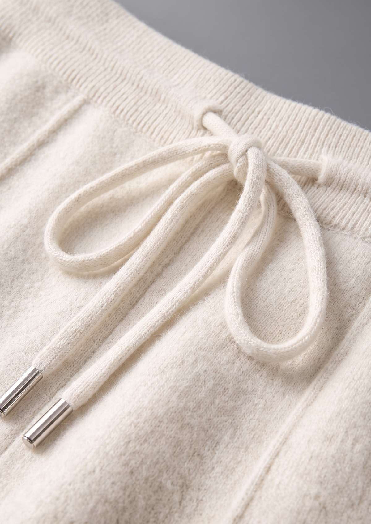 Pure Extra-Fine Merino Wool Cream White Luzzo Set | Auremmont