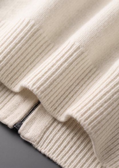 Pure Extra-Fine Merino Wool Cream White Luzzo Set | Auremmont