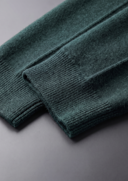 Pure Extra-Fine Merino Wool Sea Green Luzzo Set | Auremmont