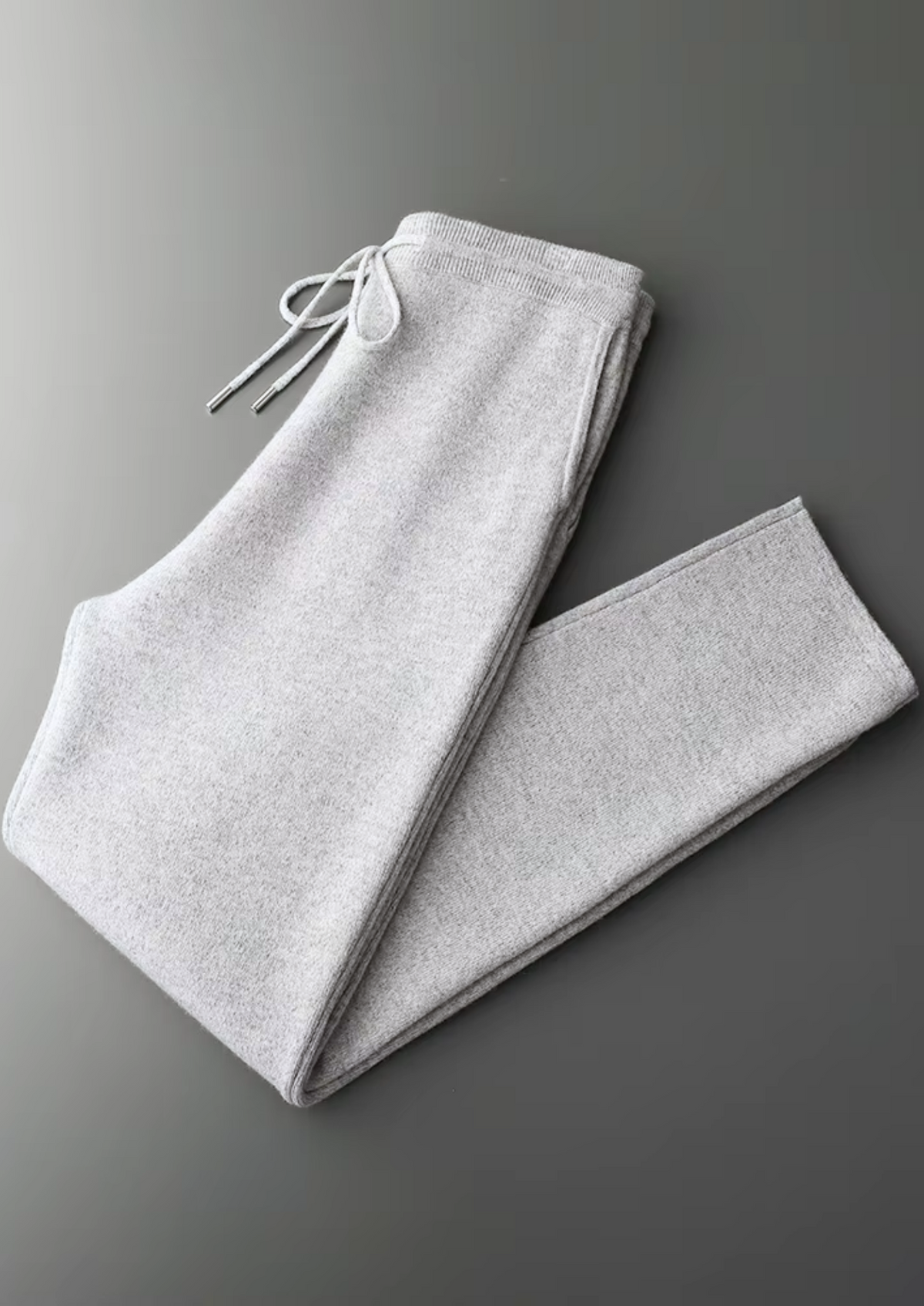 Pure Extra-Fine Merino Wool Light Gray Savro Set | Auremmont